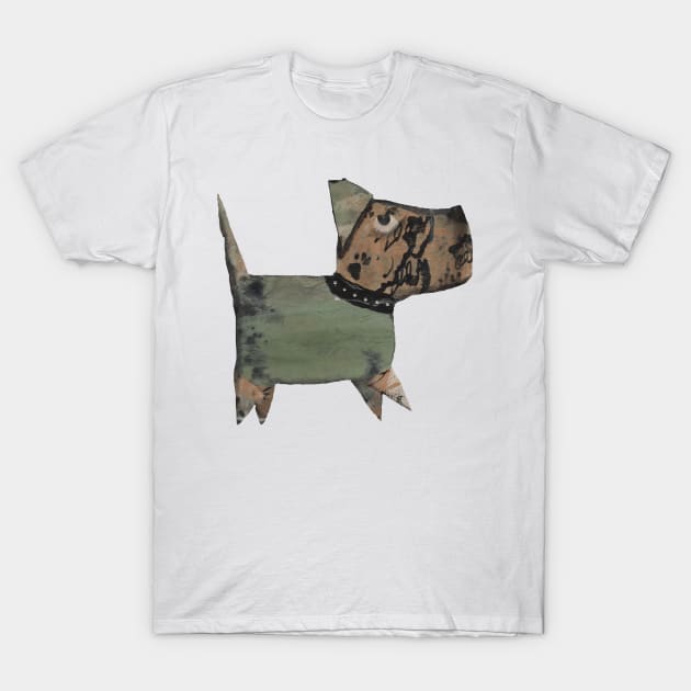 Collage Dog, Out for a Walk! T-Shirt by krisevansart